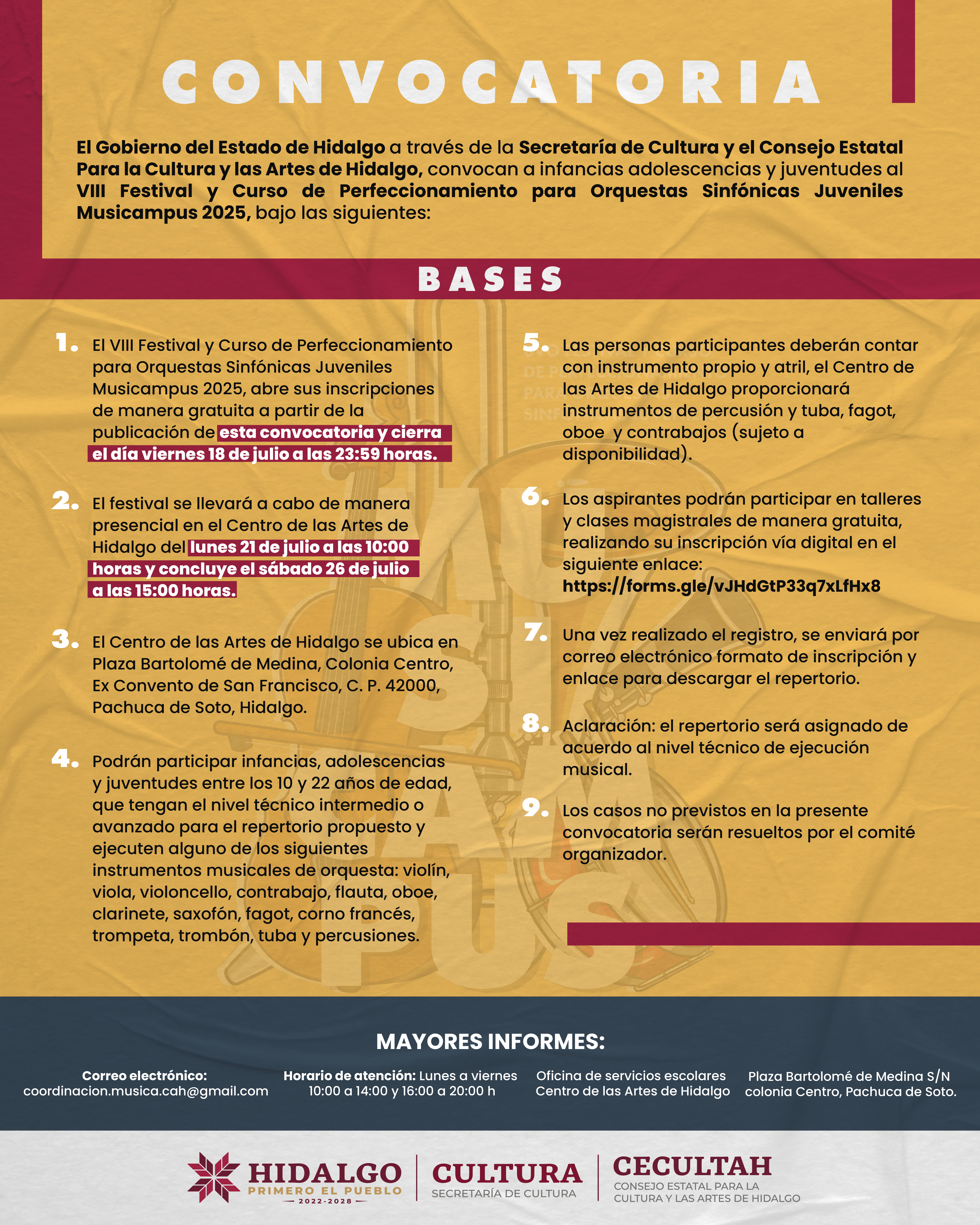 Abren inscripciones para Musicampus 2025
